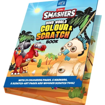 Smashers Dino World Colour and Scratch Book