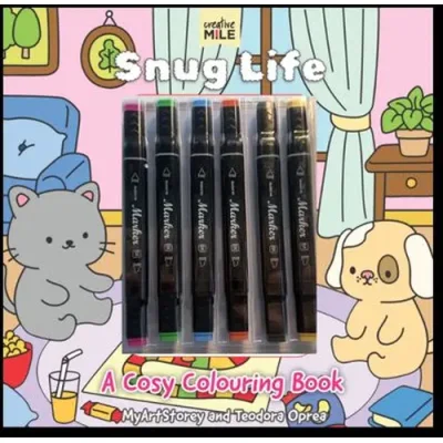 Snug Life: A Cosy Colouring Book and Markers